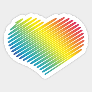 Rainbow Heart (Love) Sticker